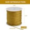 1 mm x 100 Yards Gold Nylon Cord Satin String for Bracelet Jewelry Making Rattail Macrame Waxed Trim Cord Necklace Bulk Beading Thread Kumihimo Chinese Knot Craft